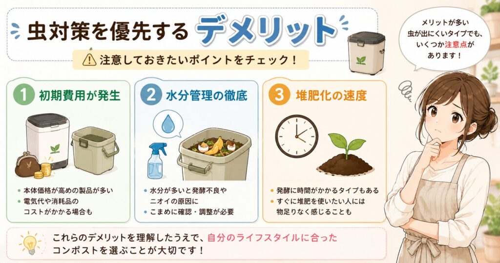 虫対策を優先するデメリット