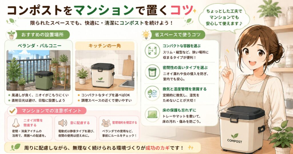 コンポストをマンションで置くコツ