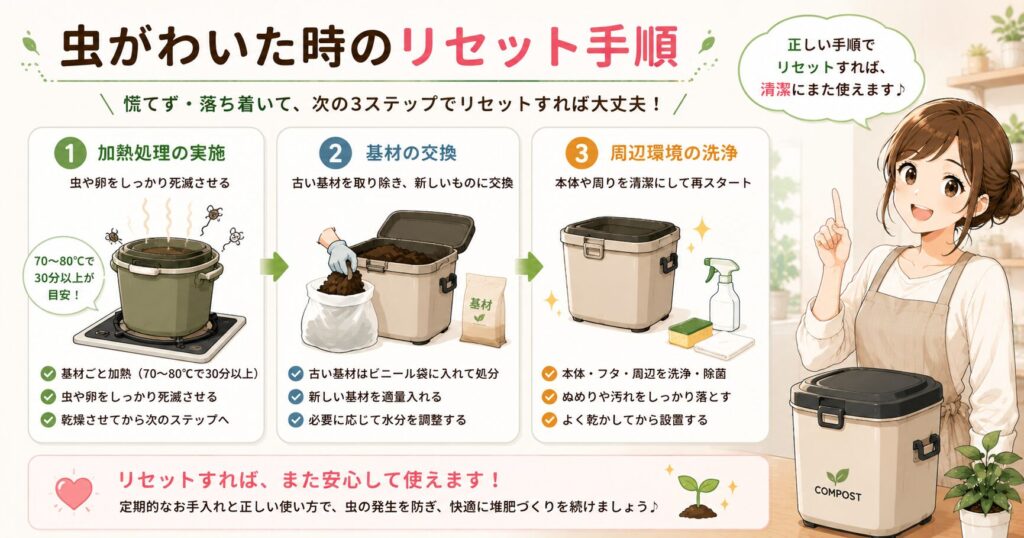 虫がわいた時のリセット手順