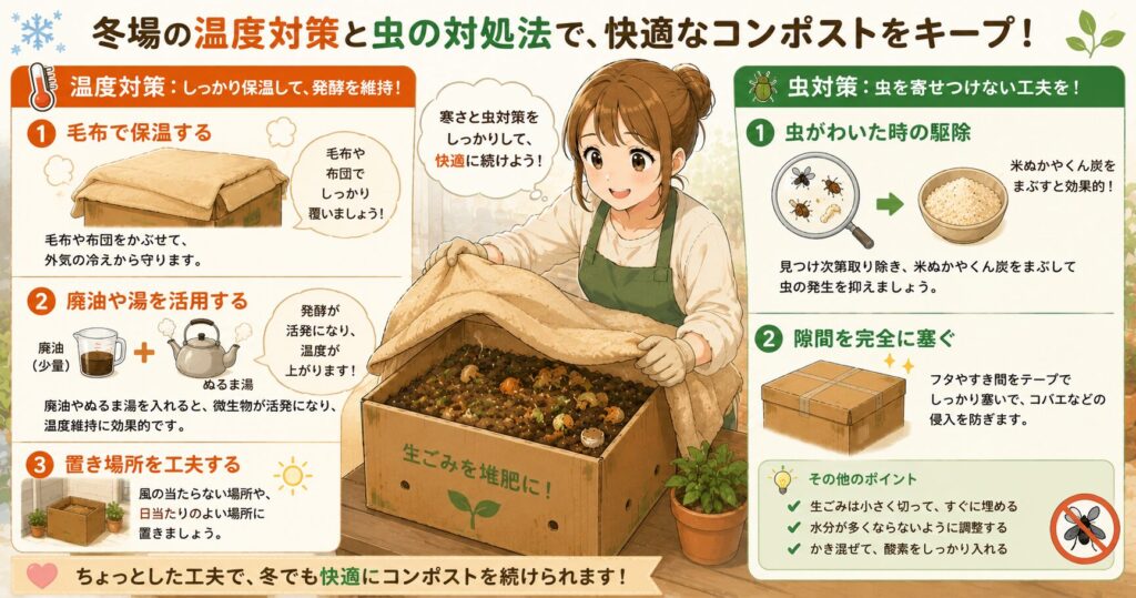 冬場の温度対策と虫の対処法