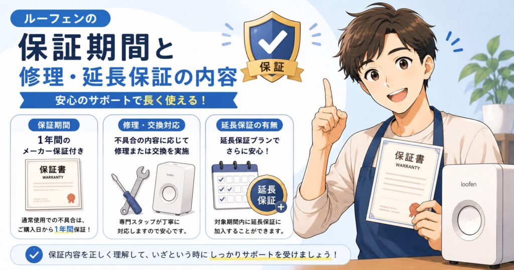 保証期間と修理・延長保証の内容