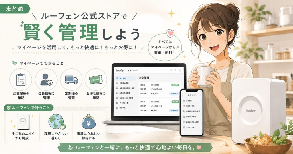 まとめ：ルーフェン公式ストアで賢く管理しよう