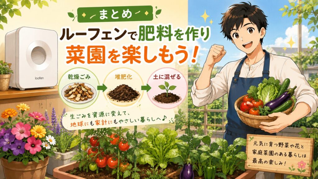 まとめ：ルーフェンで肥料を作り菜園を楽しもう