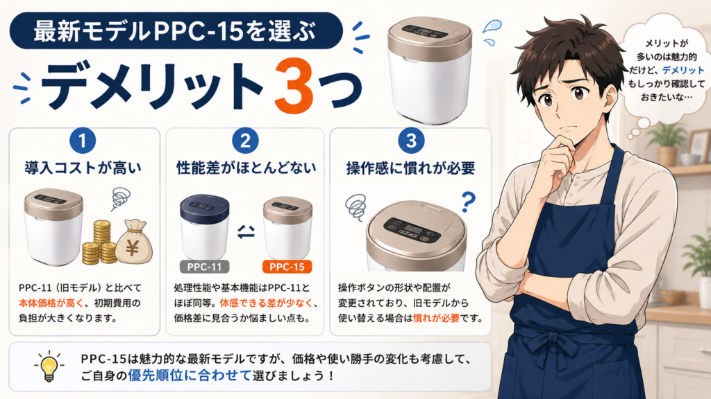 最新モデルPPC-15を選ぶデメリット3つ