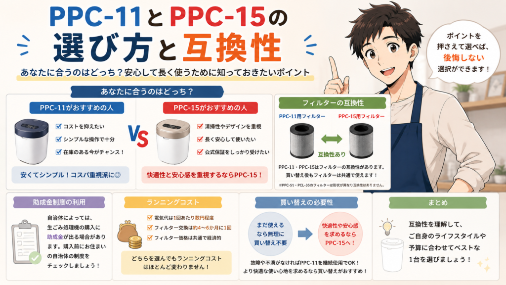 PPC-11とPPC-15の選び方と互換性