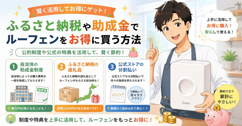 ふるさと納税や助成金でルーフェンをお得に買う方法