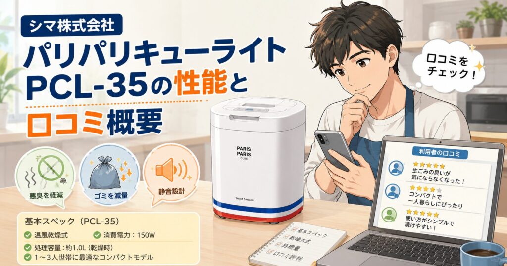 シマ株式会社パリパリキューライトPCL-35の性能と口コミ概要