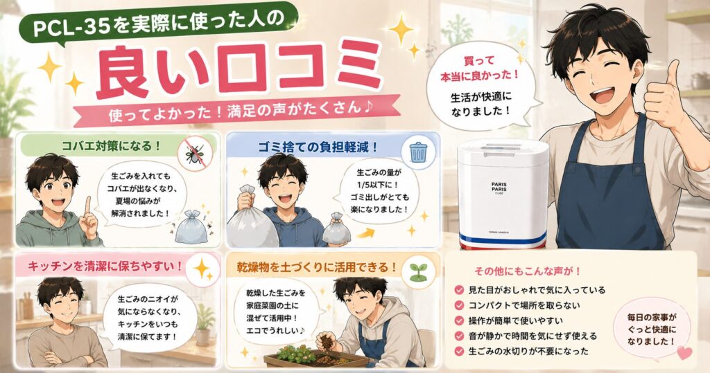 PCL-35を実際に使った人の良い口コミ