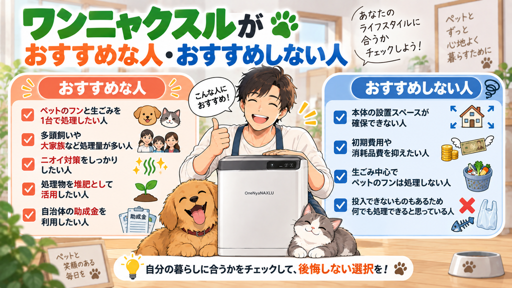 ワンニャクスルがおすすめな人・おすすめしない人