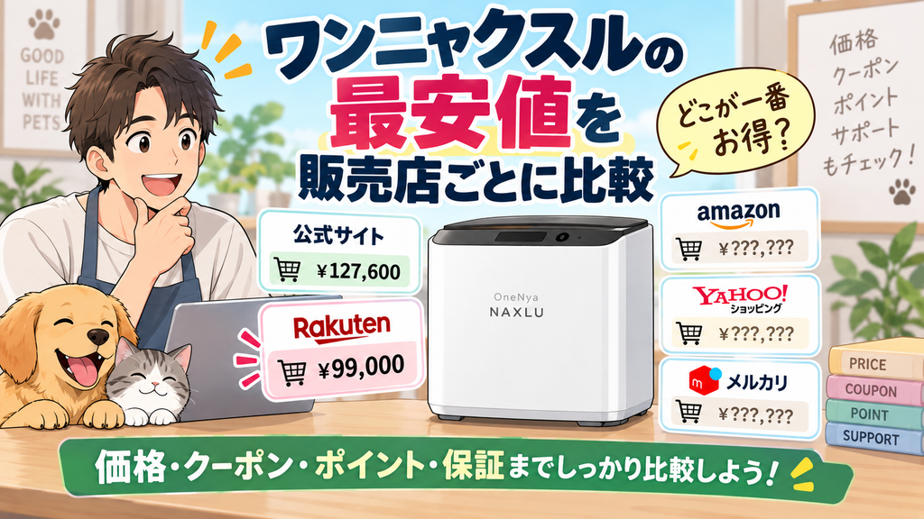 ワンニャクスルの最安値を販売店ごとに比較