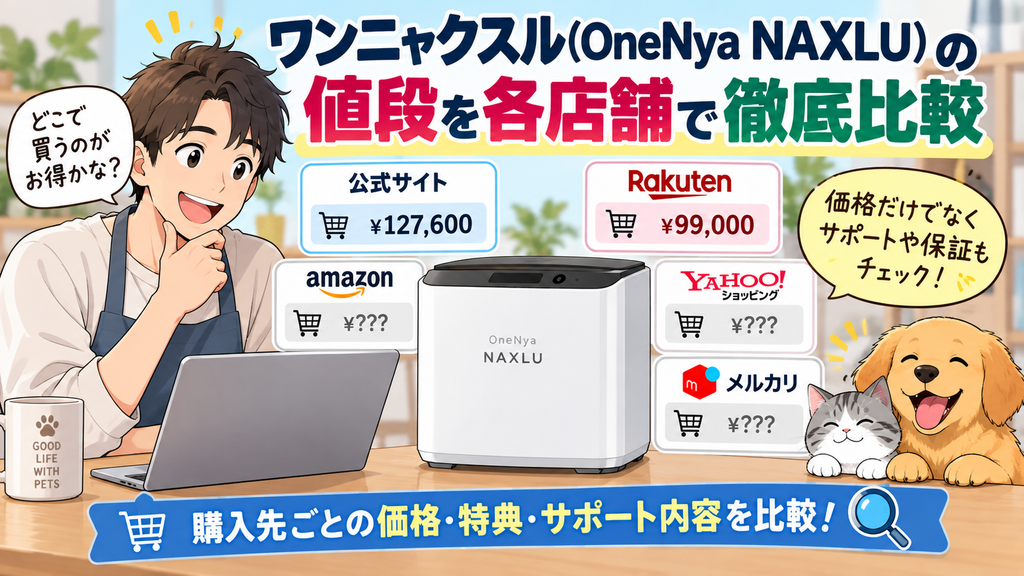 ワンニャクスル（OneNya NAXLU）の値段を各店舗で徹底比較