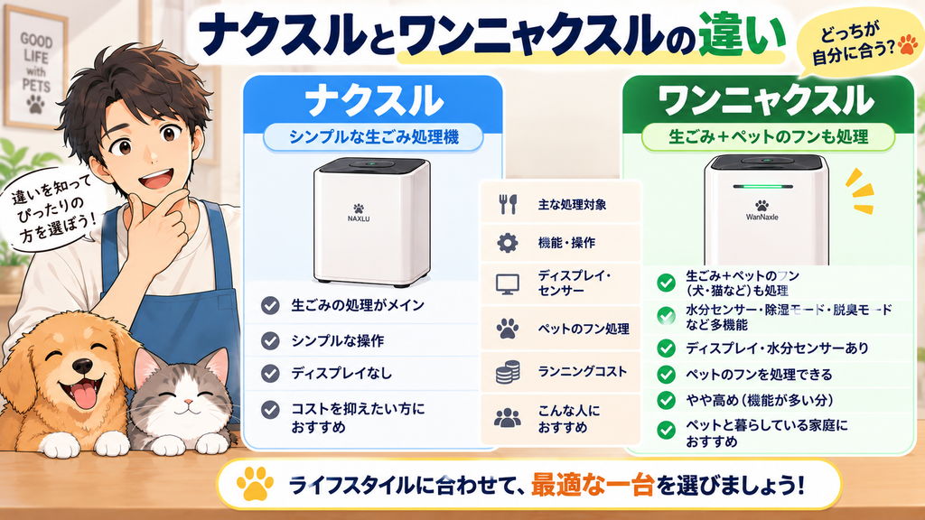 ナクスルとワンニャクスルの違い