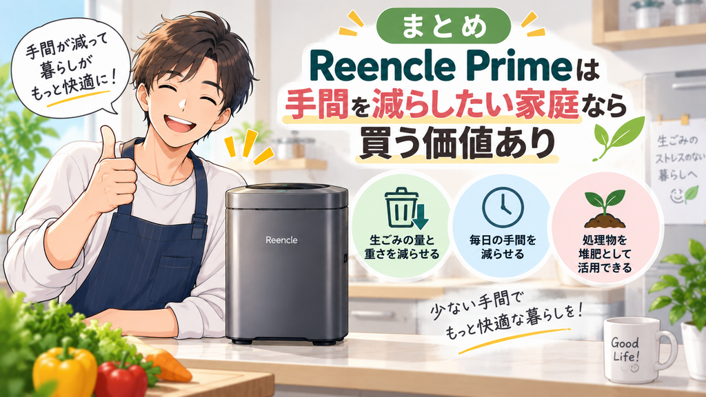 まとめ：Reencle Primeは手間を減らしたい家庭なら買う価値あり