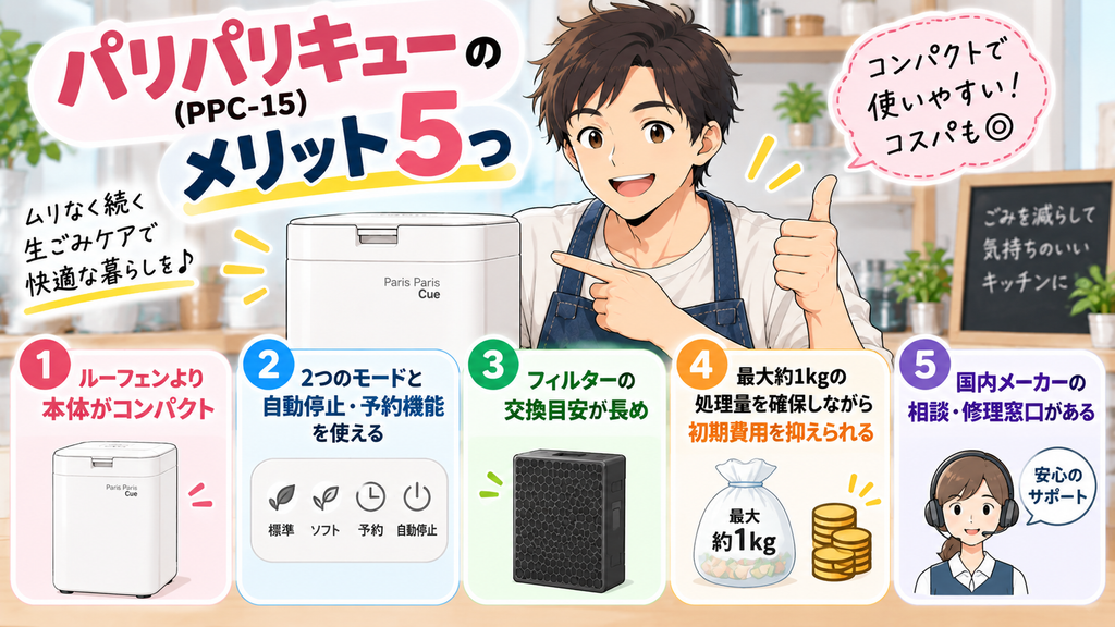 パリパリキュー（PPC-15）のメリット5つ