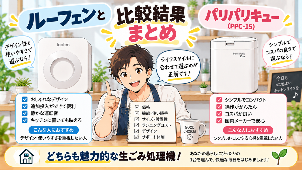 ルーフェンとパリパリキューの比較結果まとめ