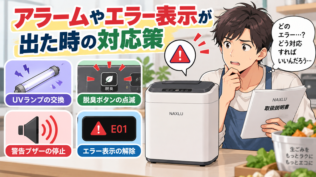 アラームやエラー表示が出た時の対応策