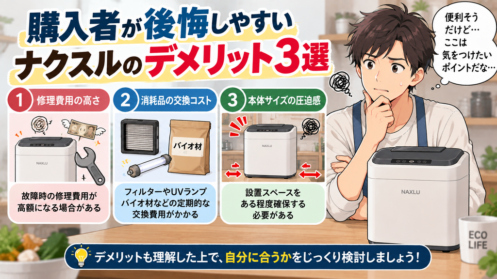購入者が後悔しやすいナクスルのデメリット3選